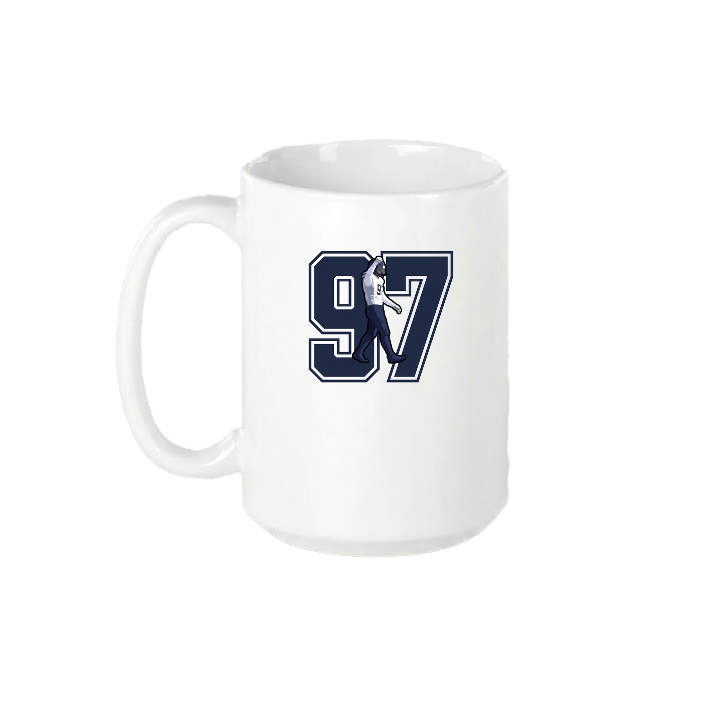 15oz Coffee Mug — Number in White