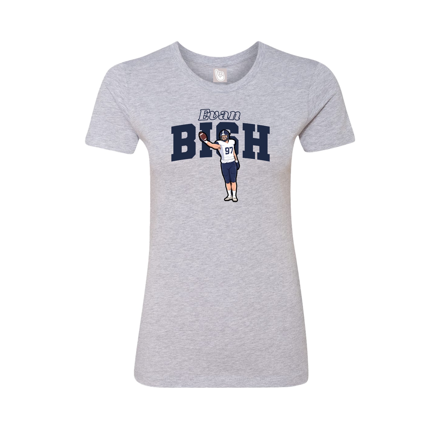 Womens Tee — Name Arch in Grey
