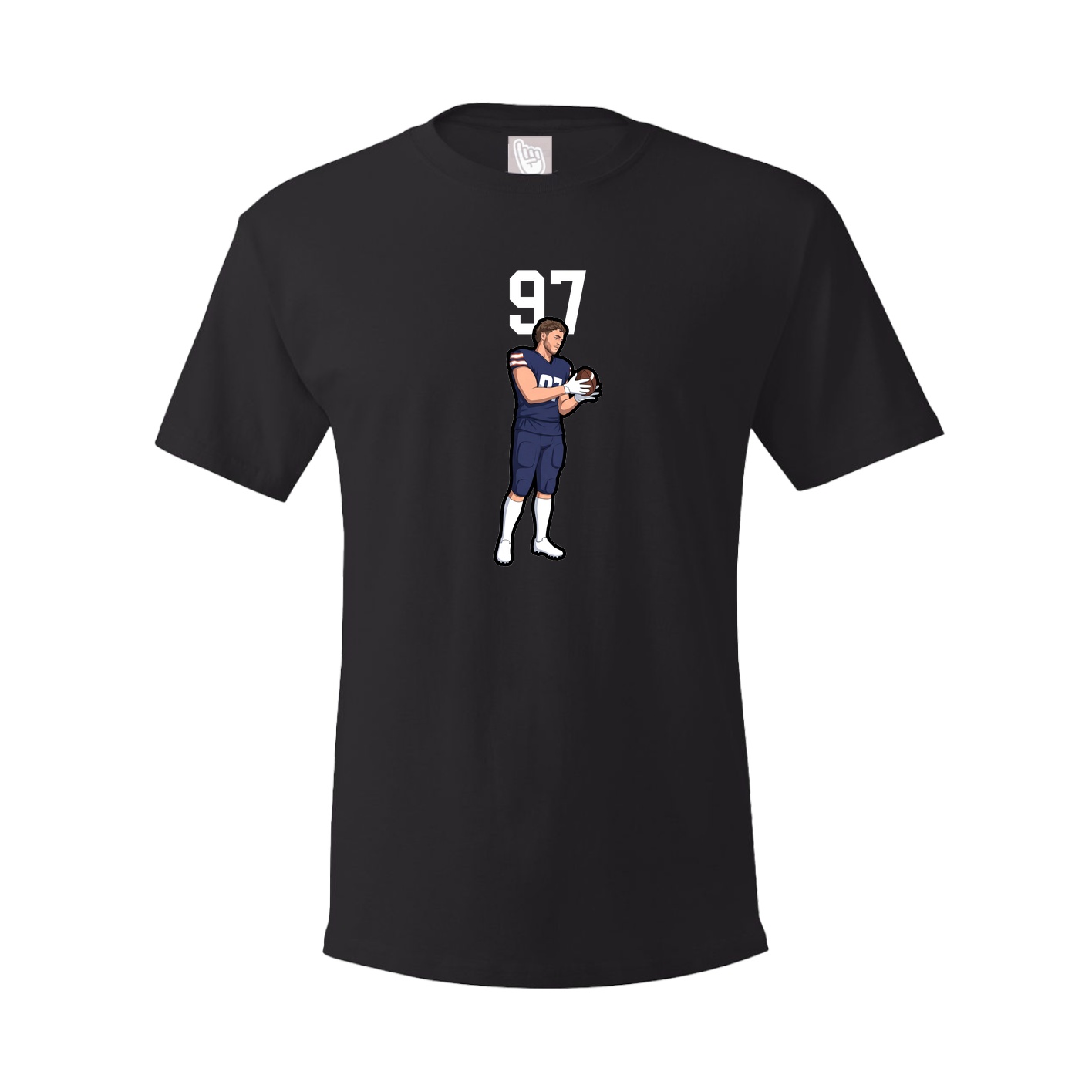 Youth Tee — Number Top in Black