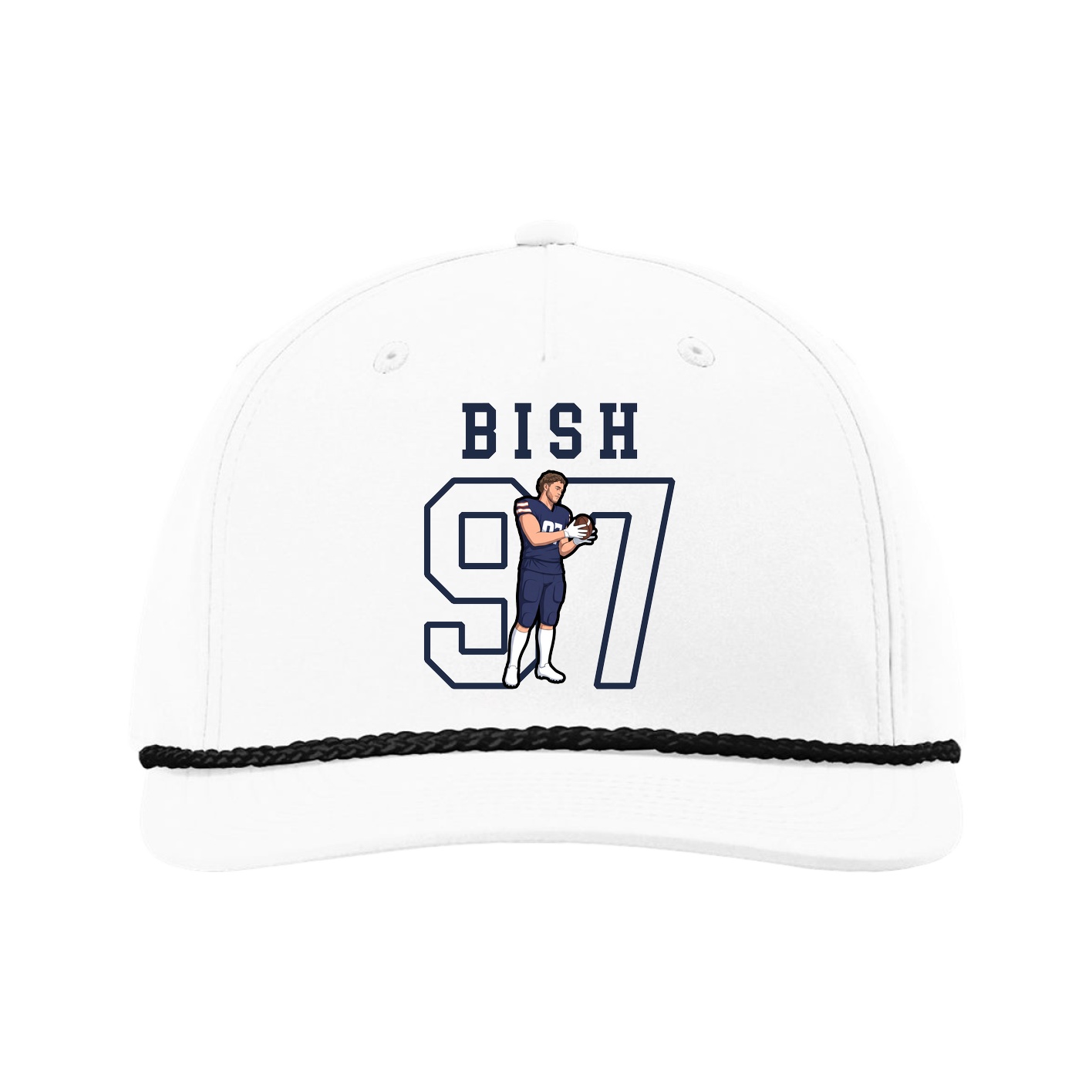 Five-Panel Classic Rope Cap — Shirsey in White
