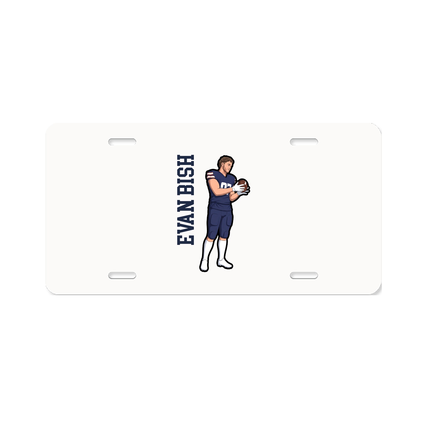 License Plate — Name Vertical in Classic