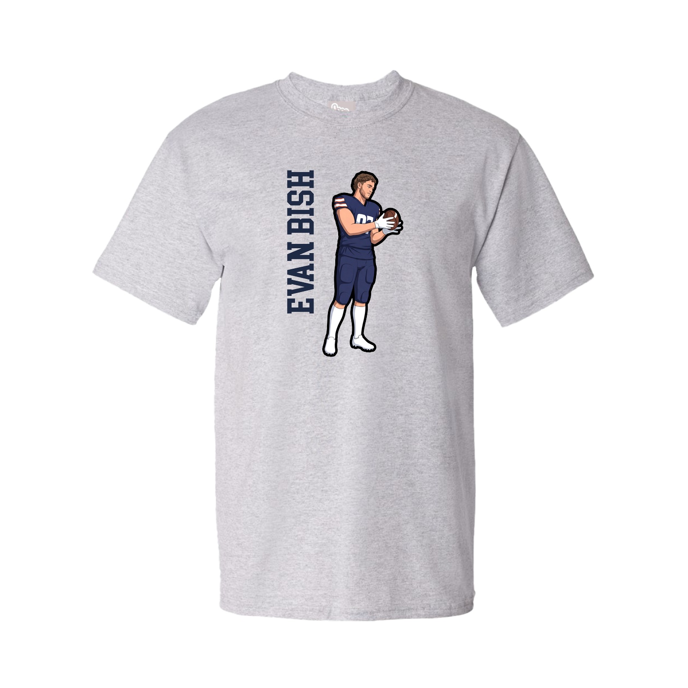 Youth Tee — Name Vertical in Grey