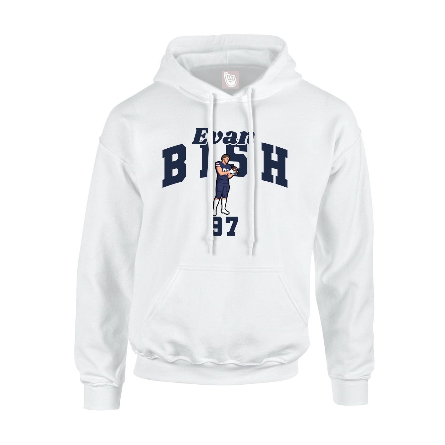 Hoodie — Signature Arch in White