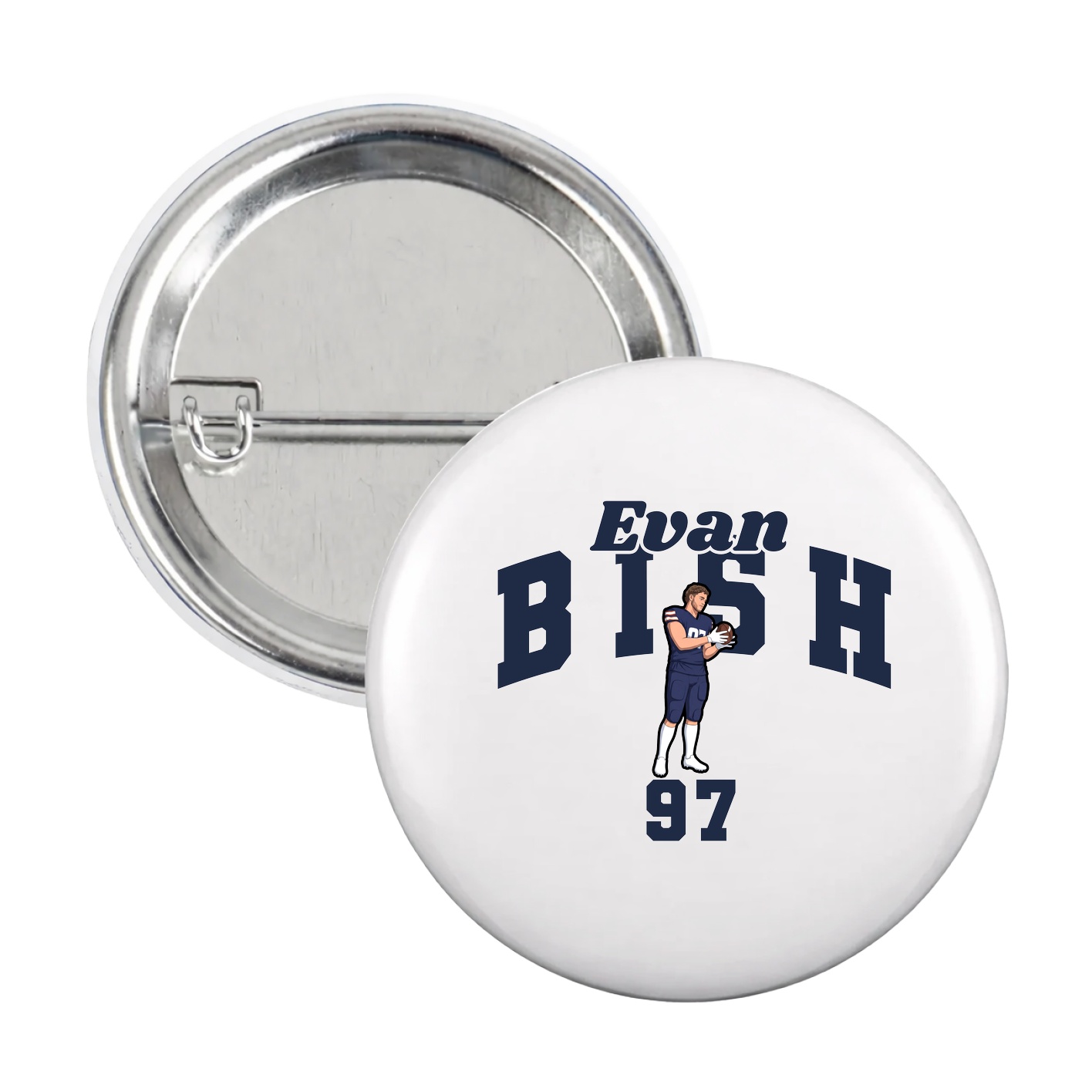 Game Day Button — Signature Arch in White