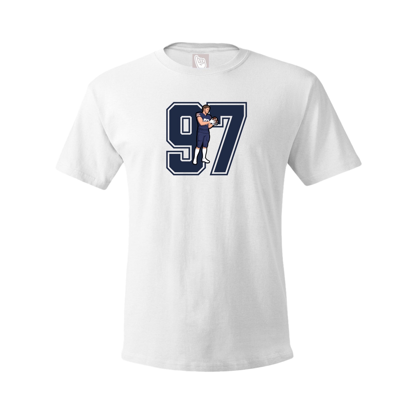 Youth Tee — Number in White