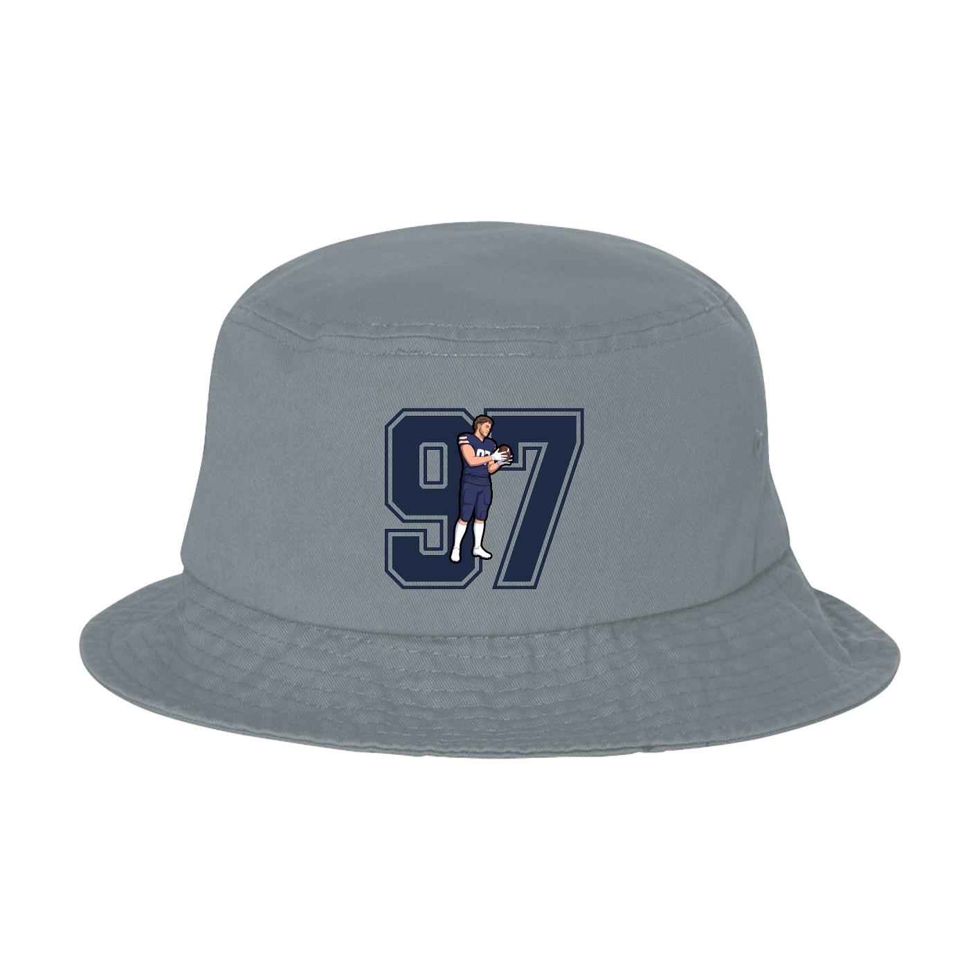 Bucket Cap — Number in Grey