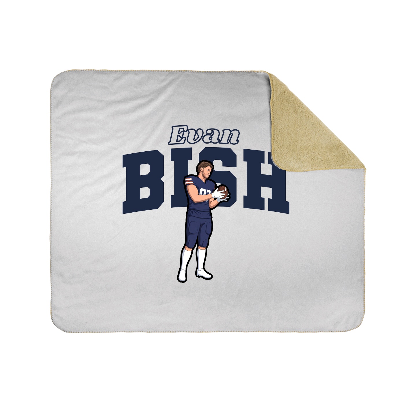 Throw Blanket — Name Arch in White