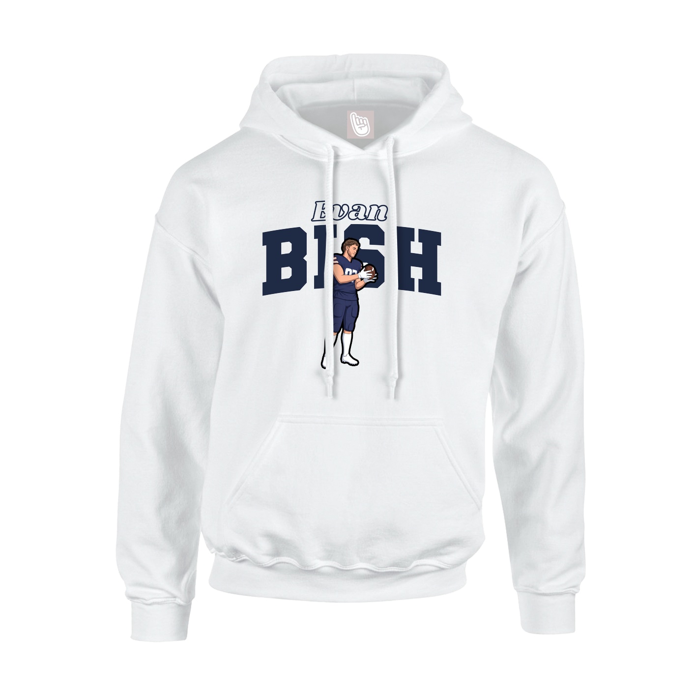 Hoodie — Name Arch in White