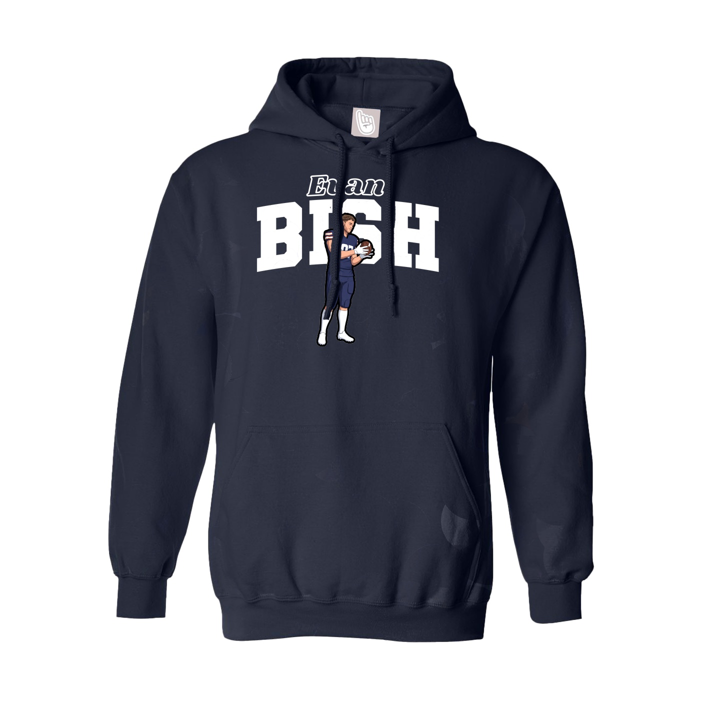 Youth Hoodie — Name Arch in Navy