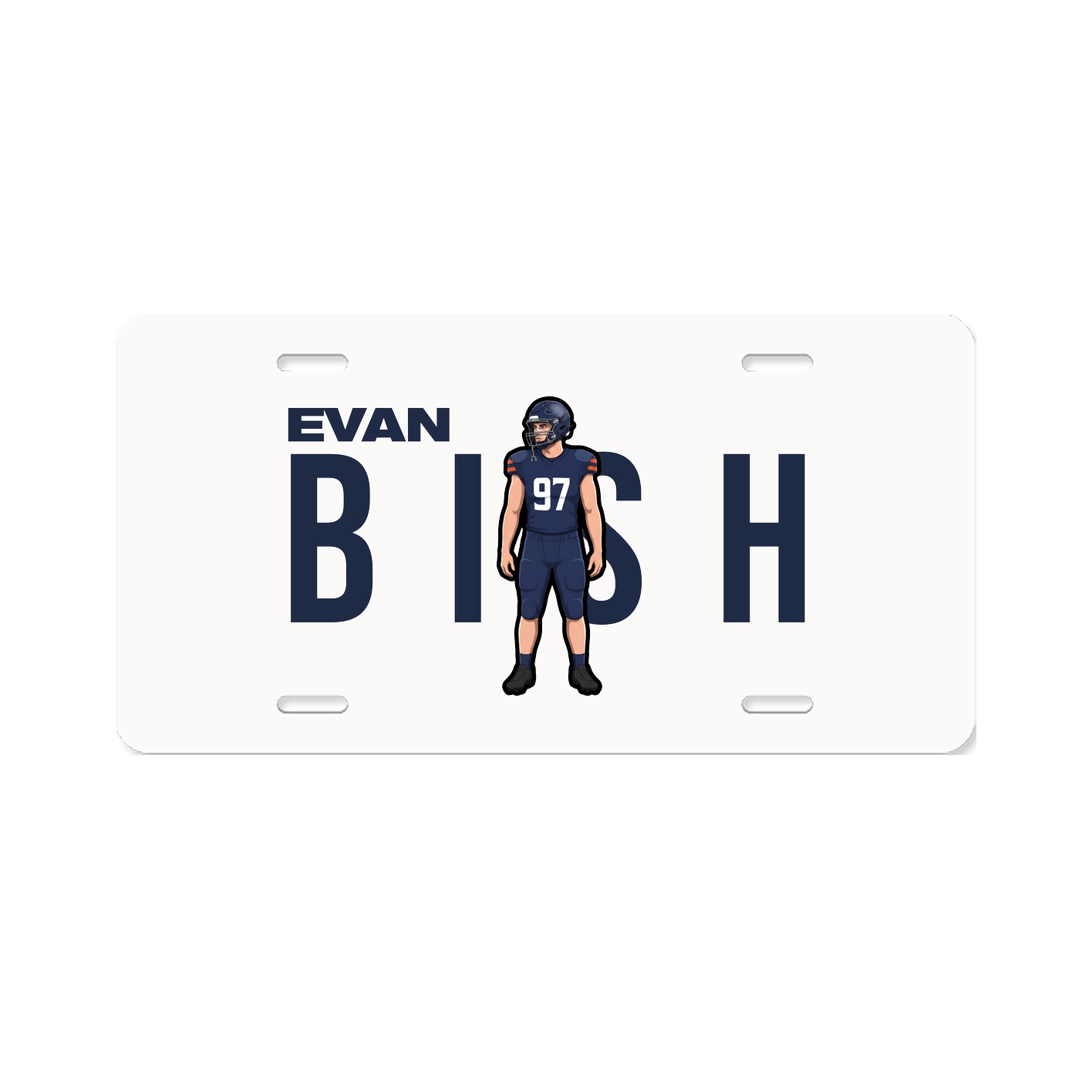 License Plate — Player Name in Classic