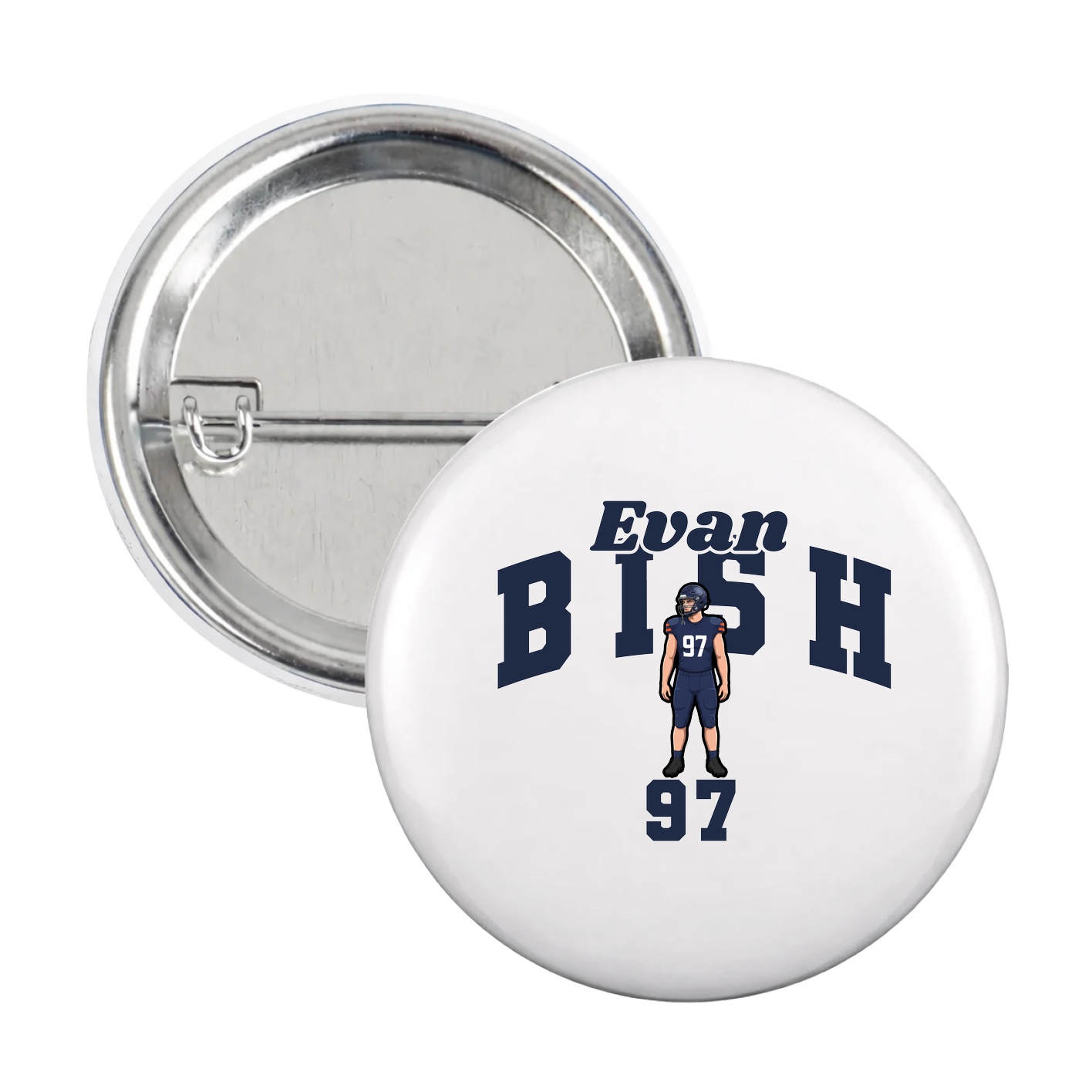 Game Day Button — Signature Arch in White
