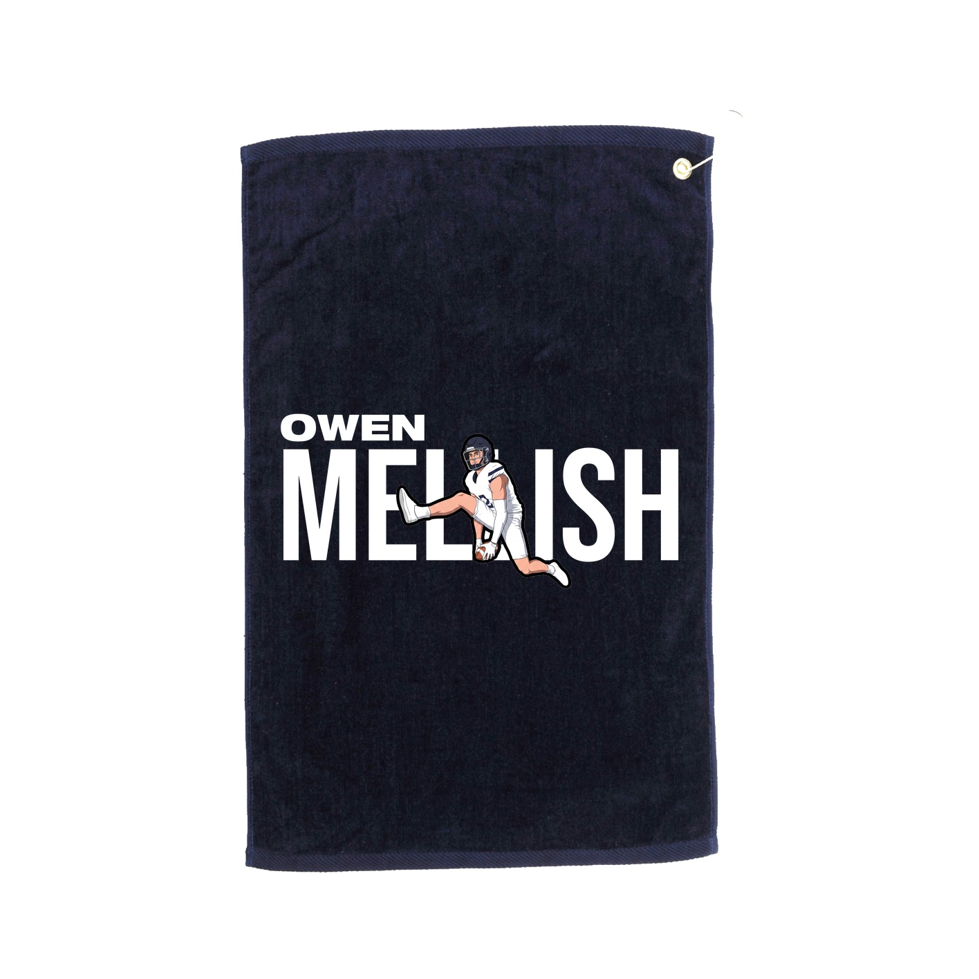 Golf Towel — Player Name in Navy