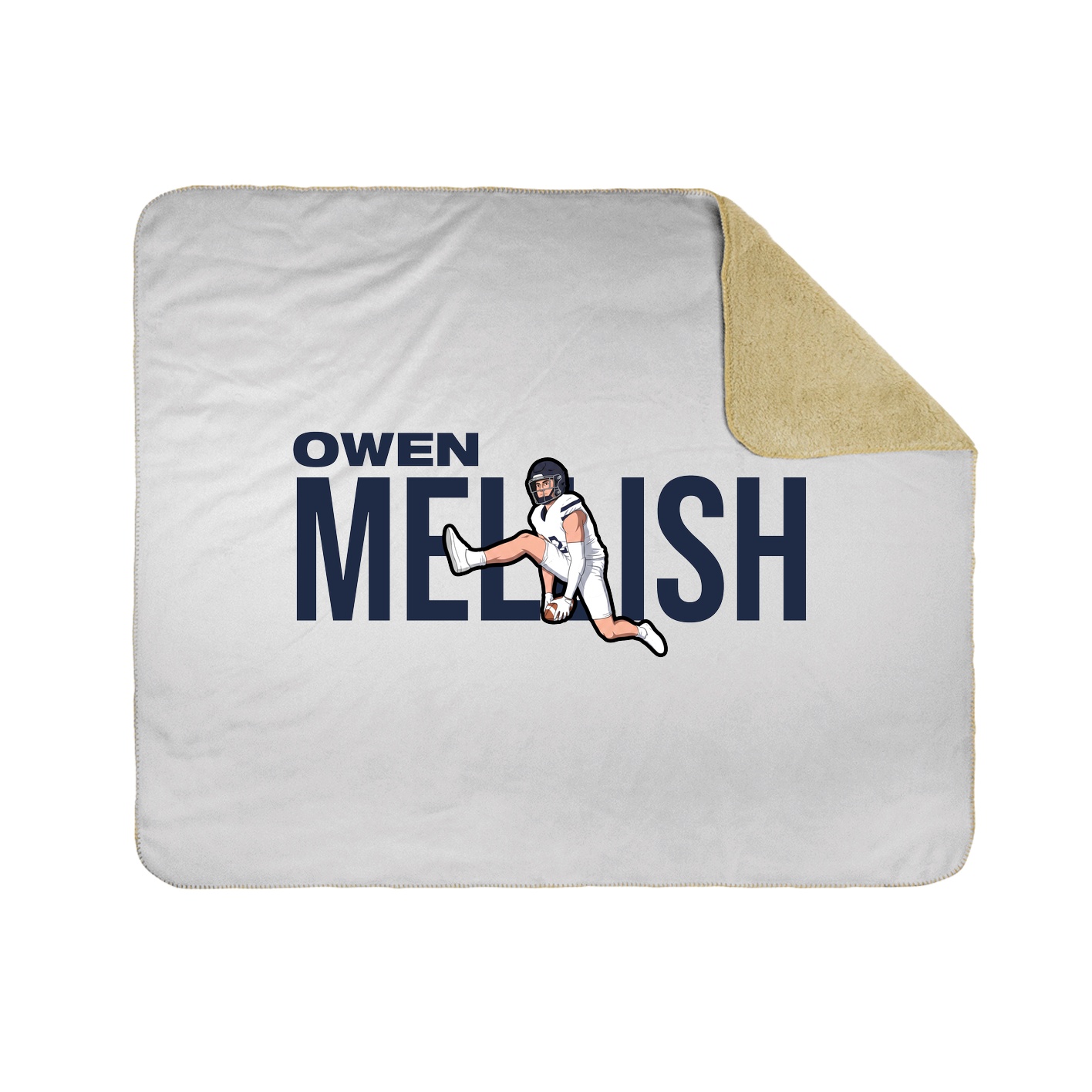 Throw Blanket — Player Name in White