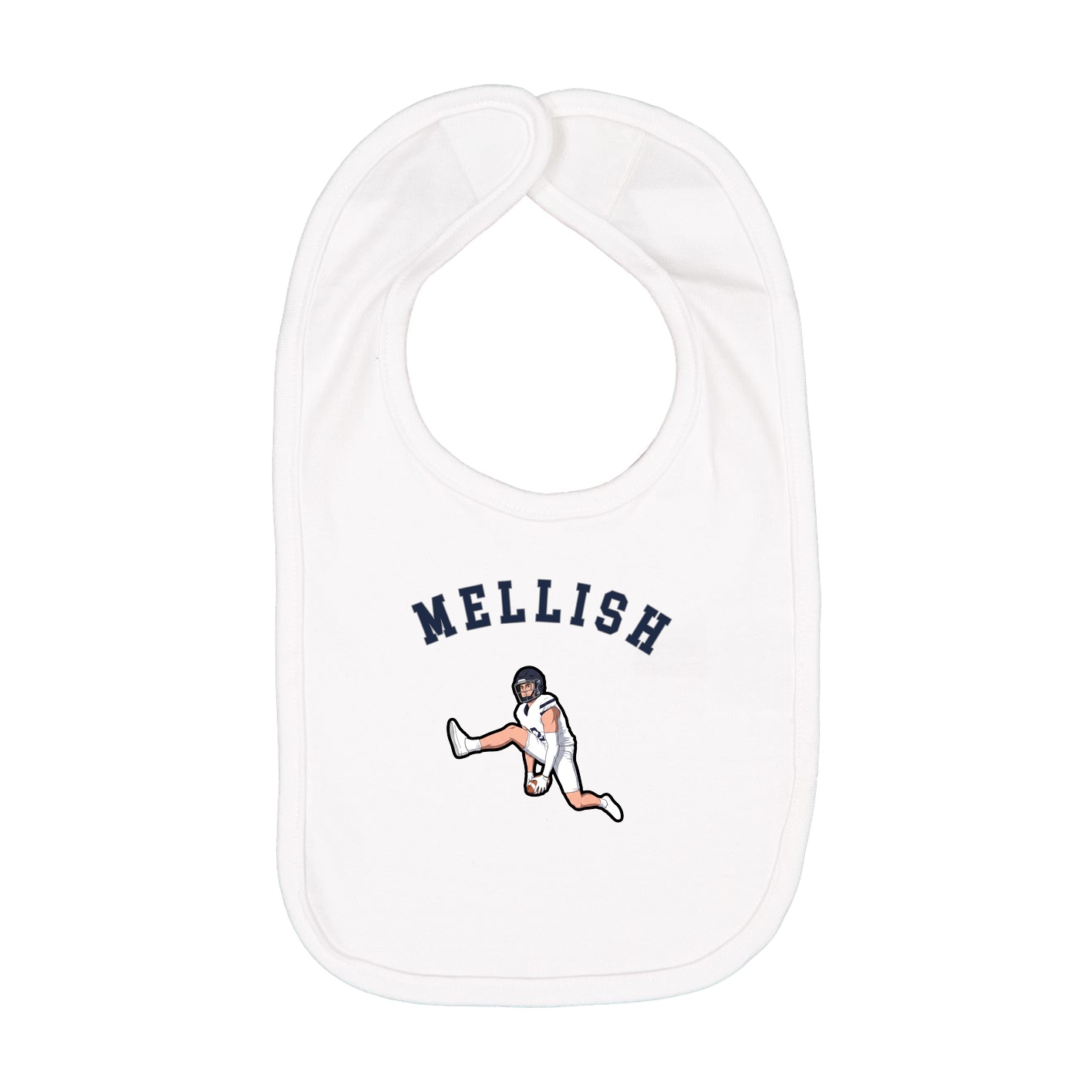 Infant Bib — Shirsey Arch in White