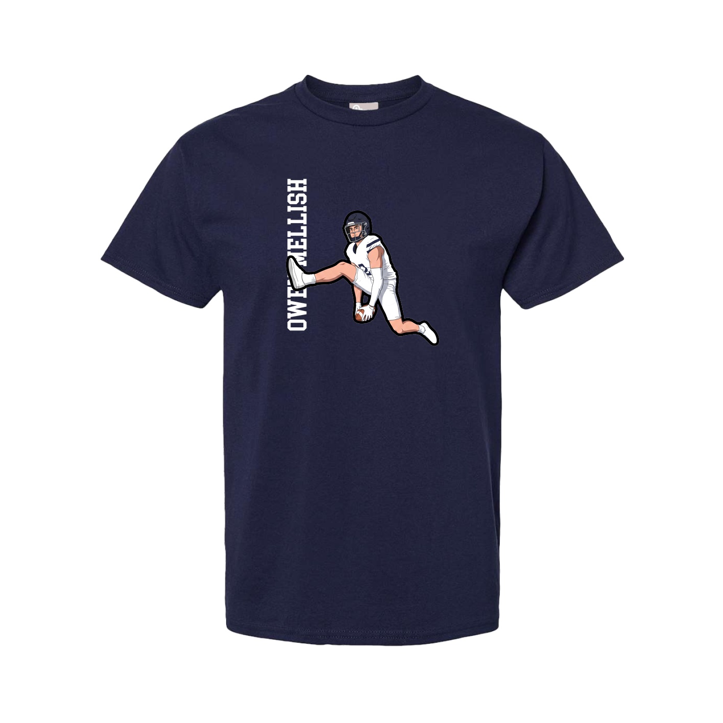 Youth Tee — Name Vertical in Navy