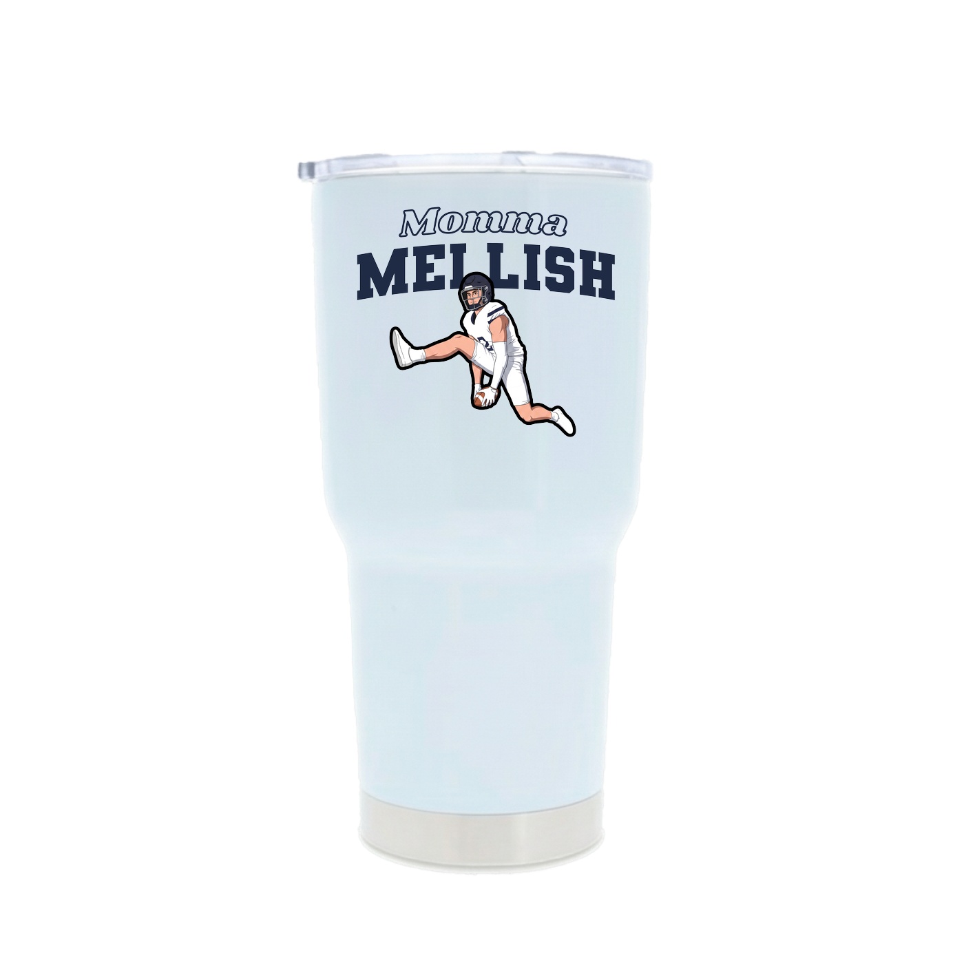 30oz Stainless Steel Tumbler — Mothers Day Block in White