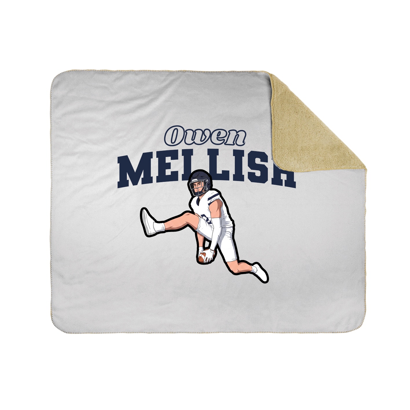Throw Blanket — Name Arch in White