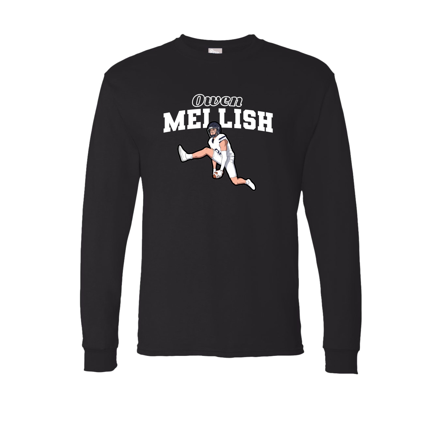 Long Sleeve Tee — Name Arch in Black