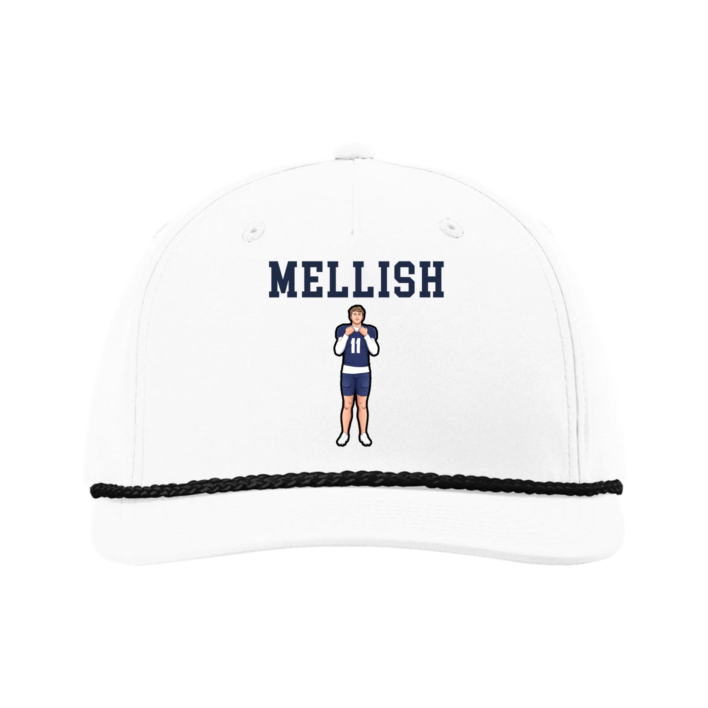 Five-Panel Classic Rope Cap — Shirsey in White