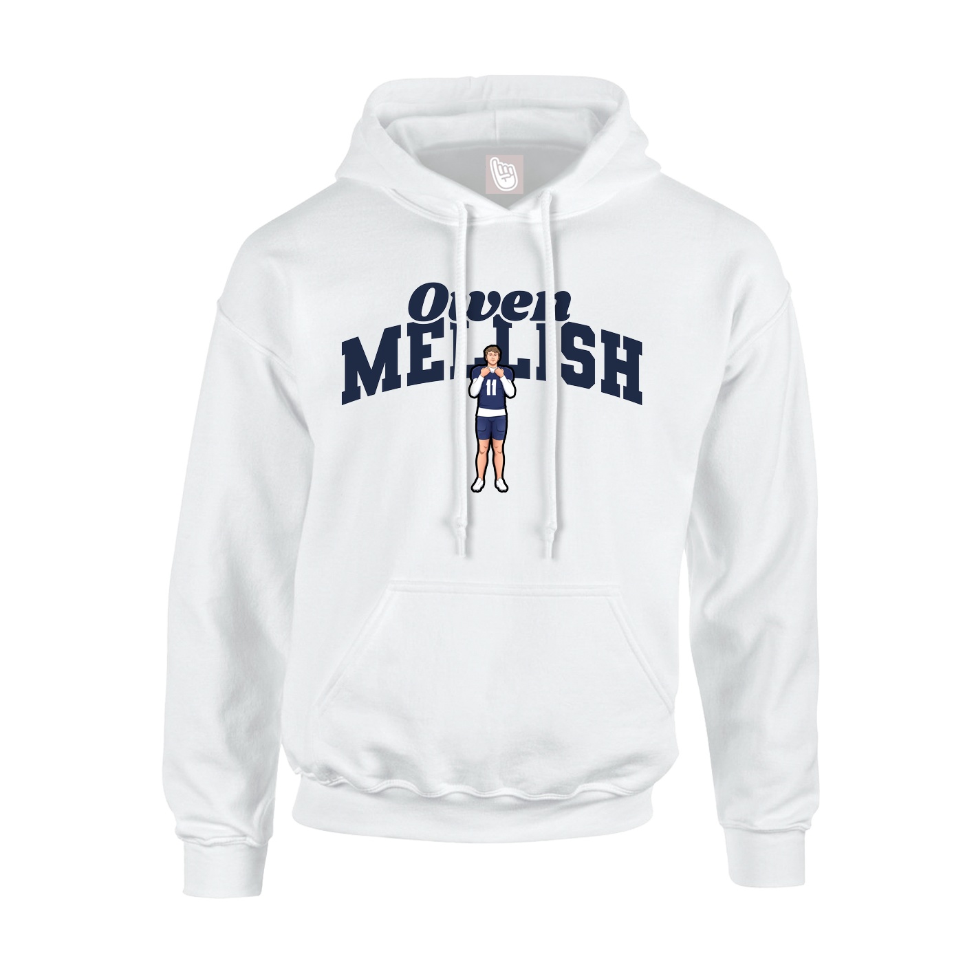 Youth Hoodie — Signature Arch in White