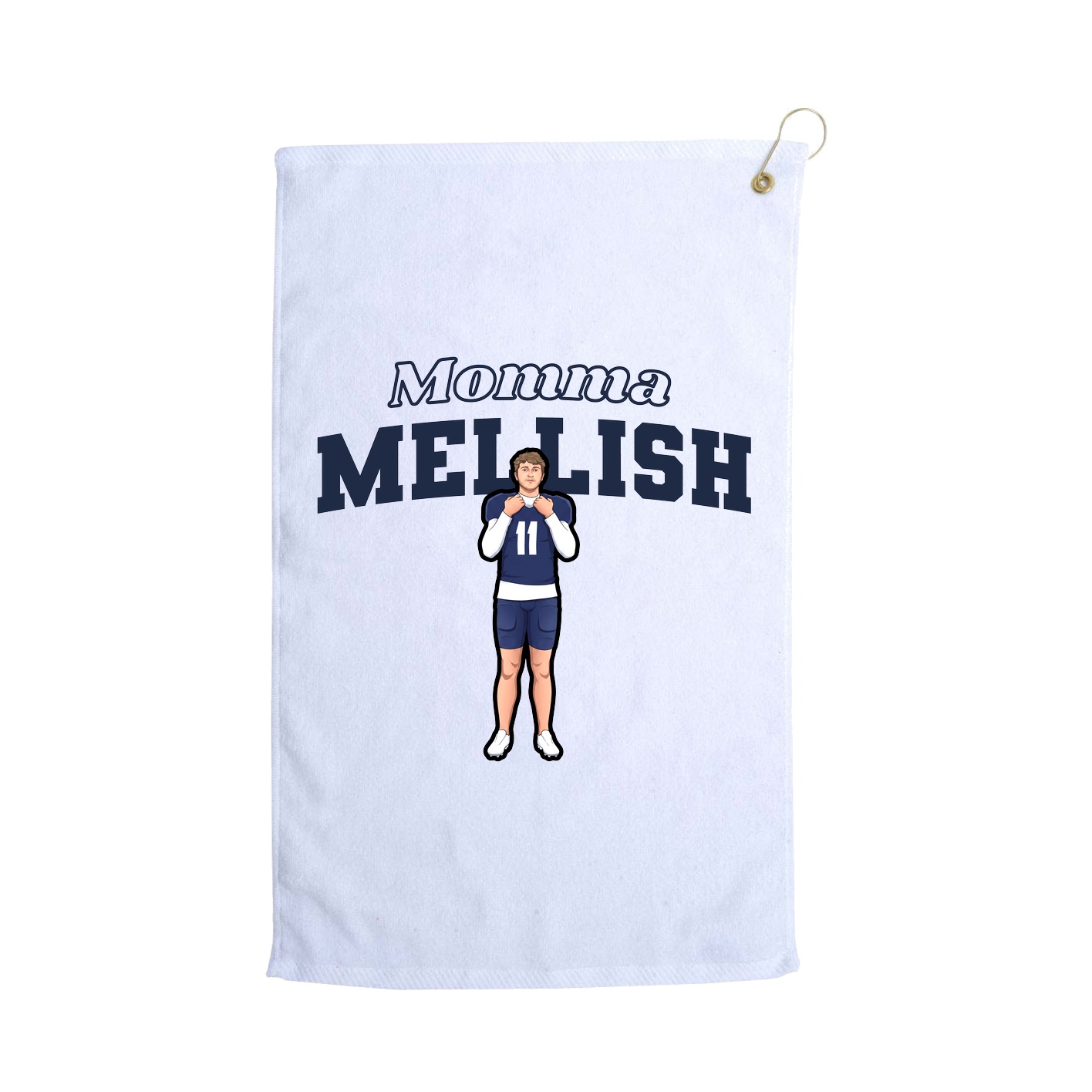 Golf Towel — Mothers Day Block in White