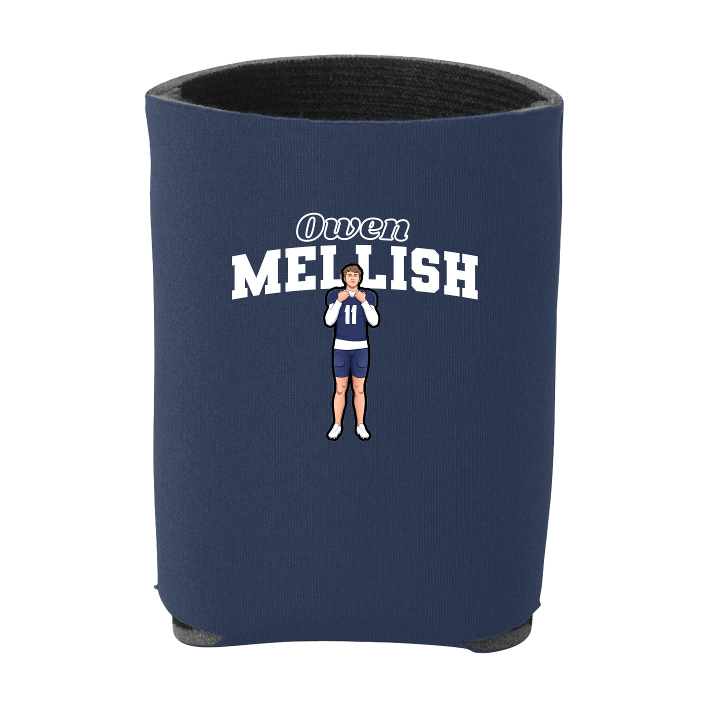 Can Holder — Name Arch in Navy
