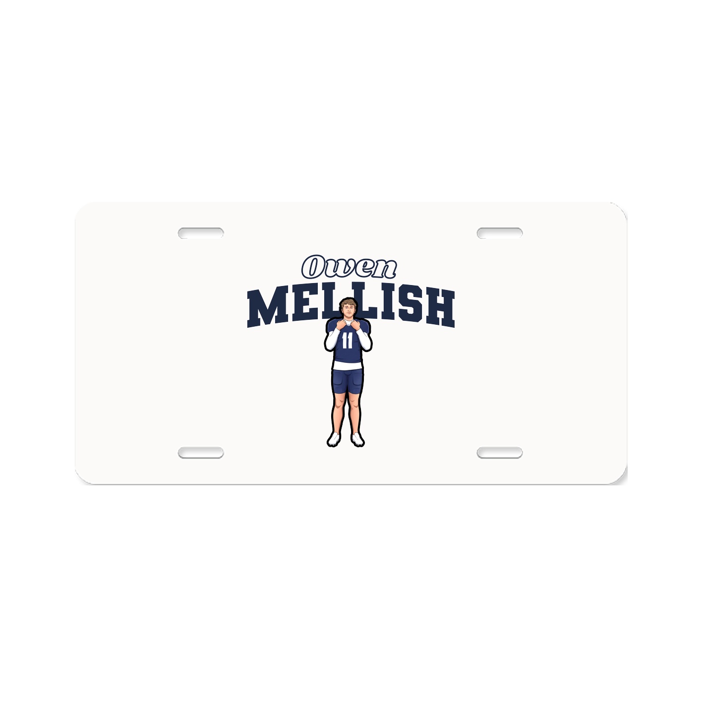 License Plate — Name Arch in Classic