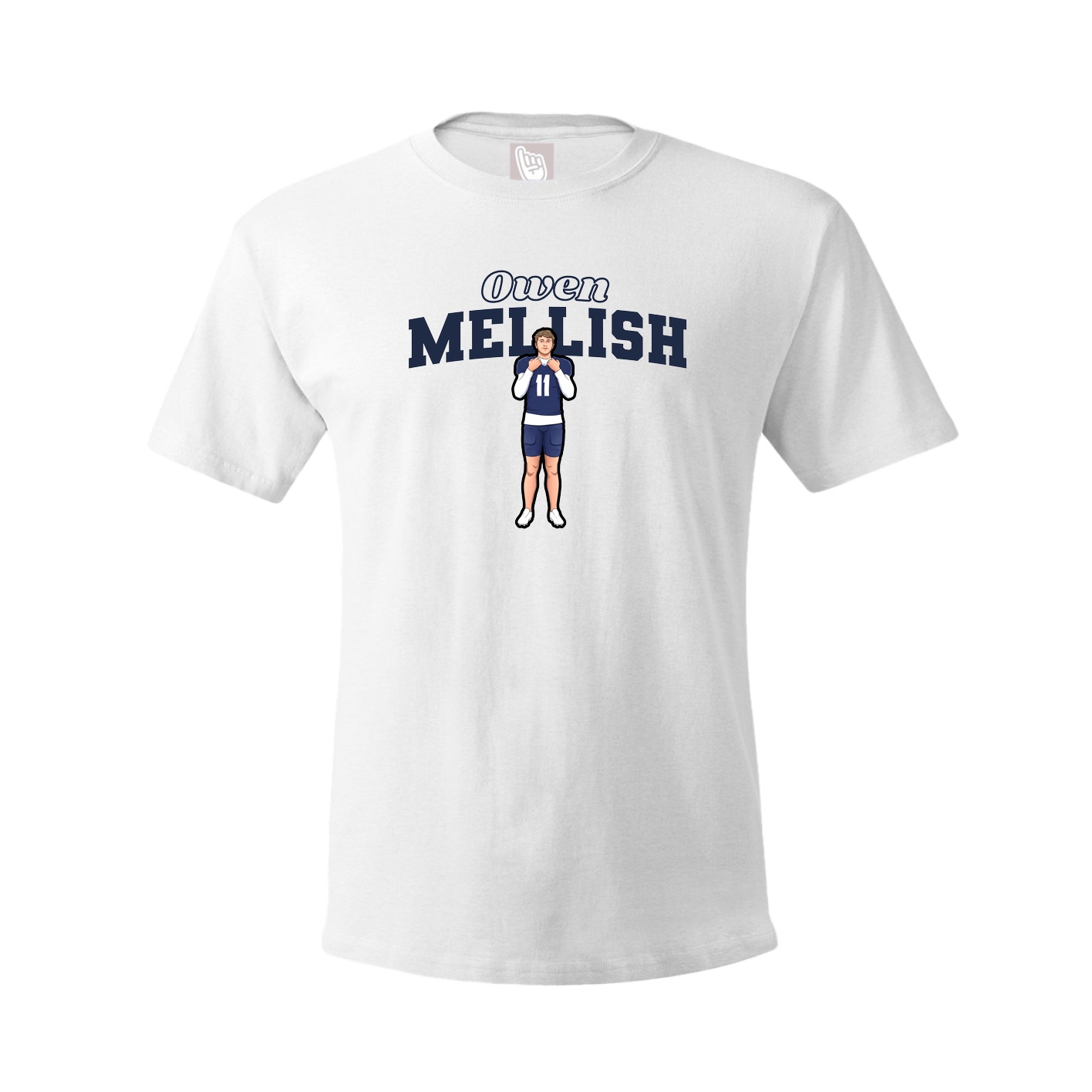 Youth Tee — Name Arch in White