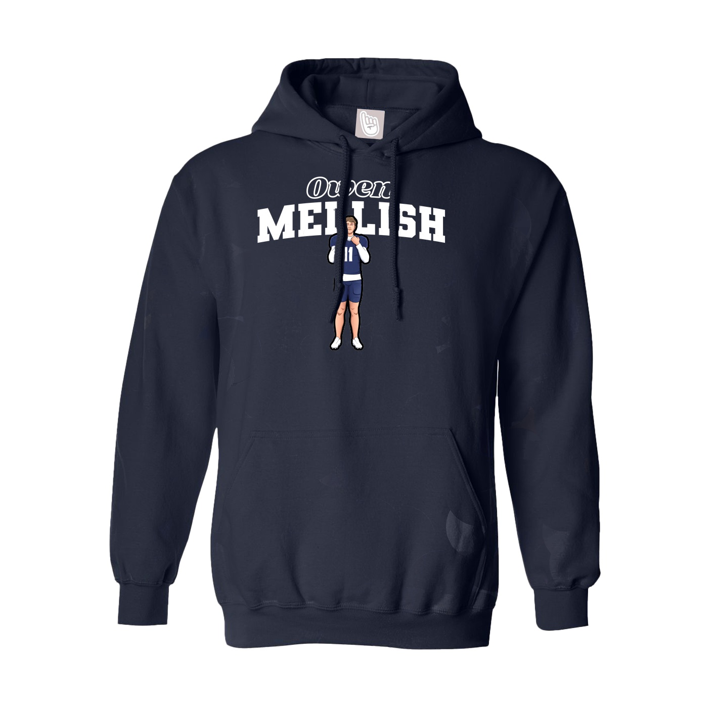 Youth Hoodie — Name Arch in Navy