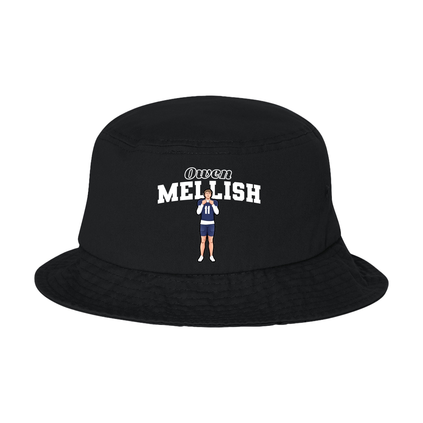 Bucket Cap — Name Arch in Black