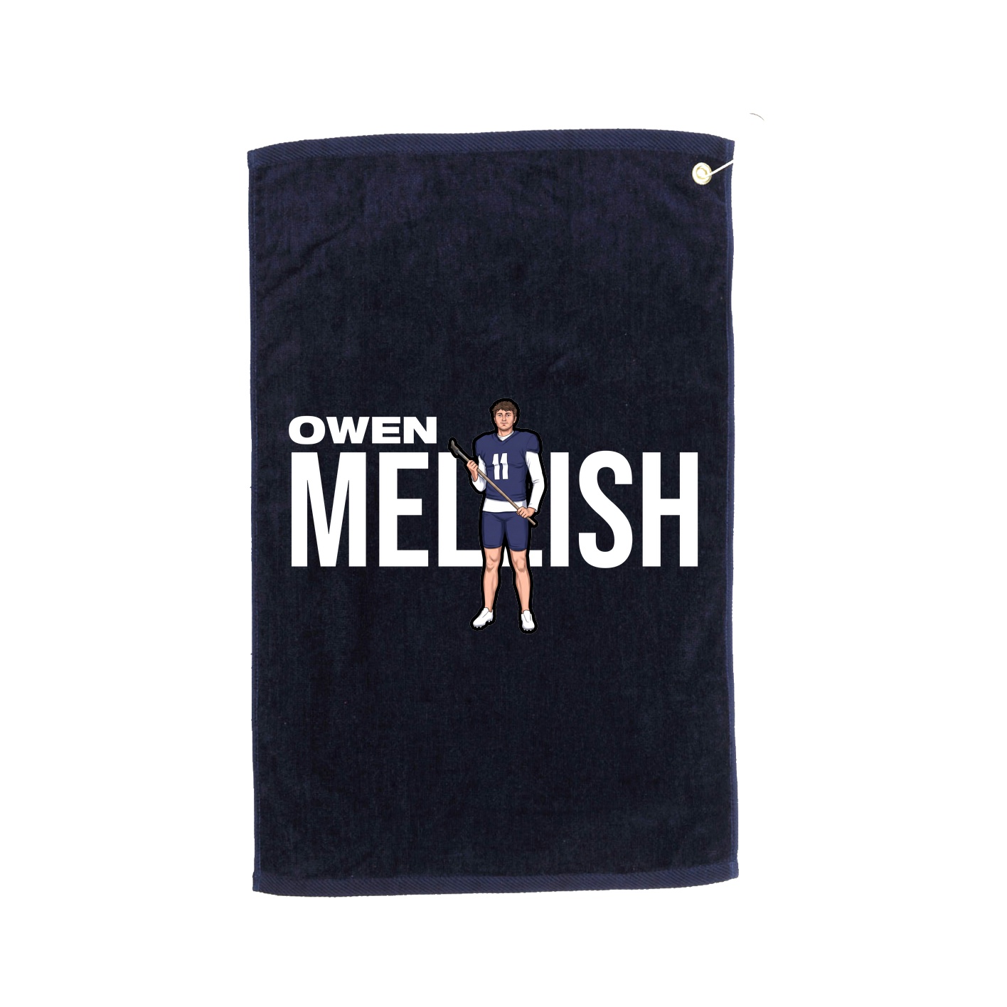 Golf Towel — Player Name in Navy