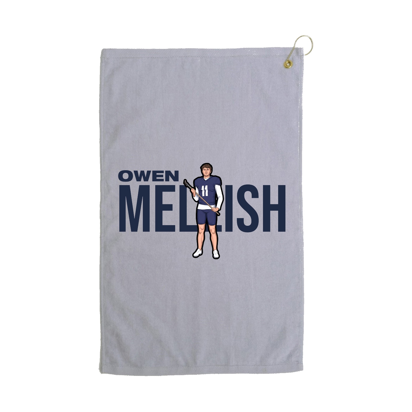 Golf Towel — Player Name in Grey
