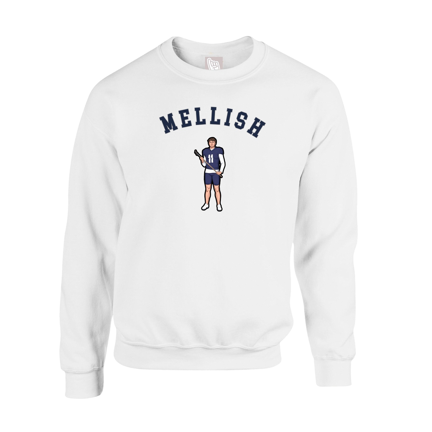 Fleece Crew — Shirsey Arch in White