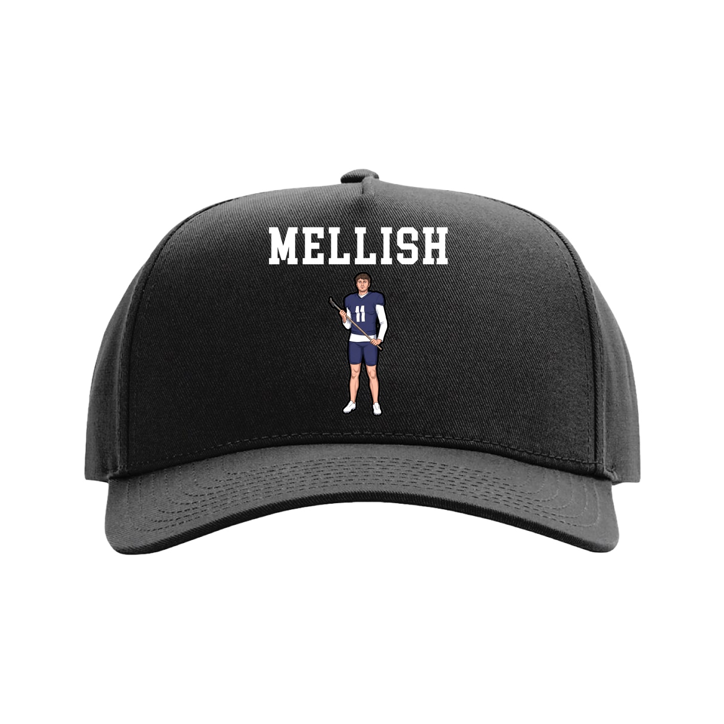 Full Fabric Five-Panel Champ Cap — Shirsey in Black