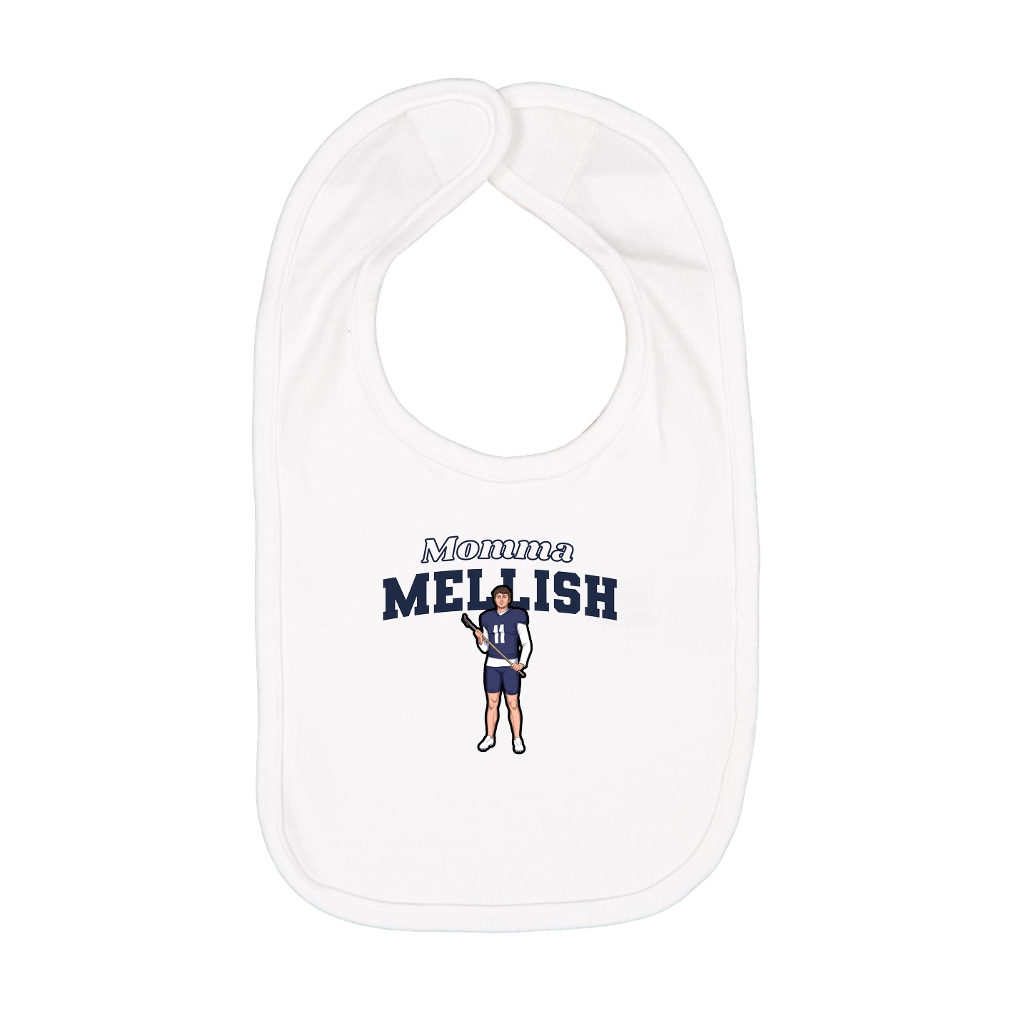 Infant Bib — Mothers Day Block in White