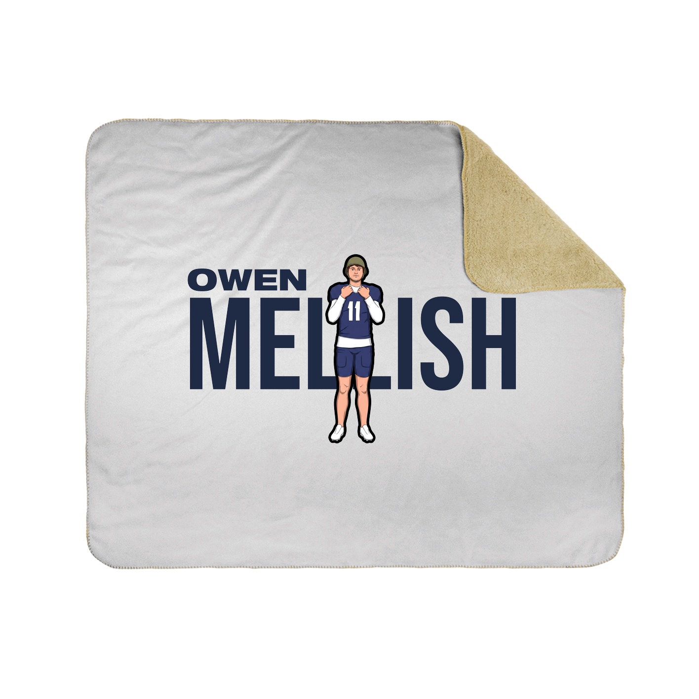 Throw Blanket — Player Name in White