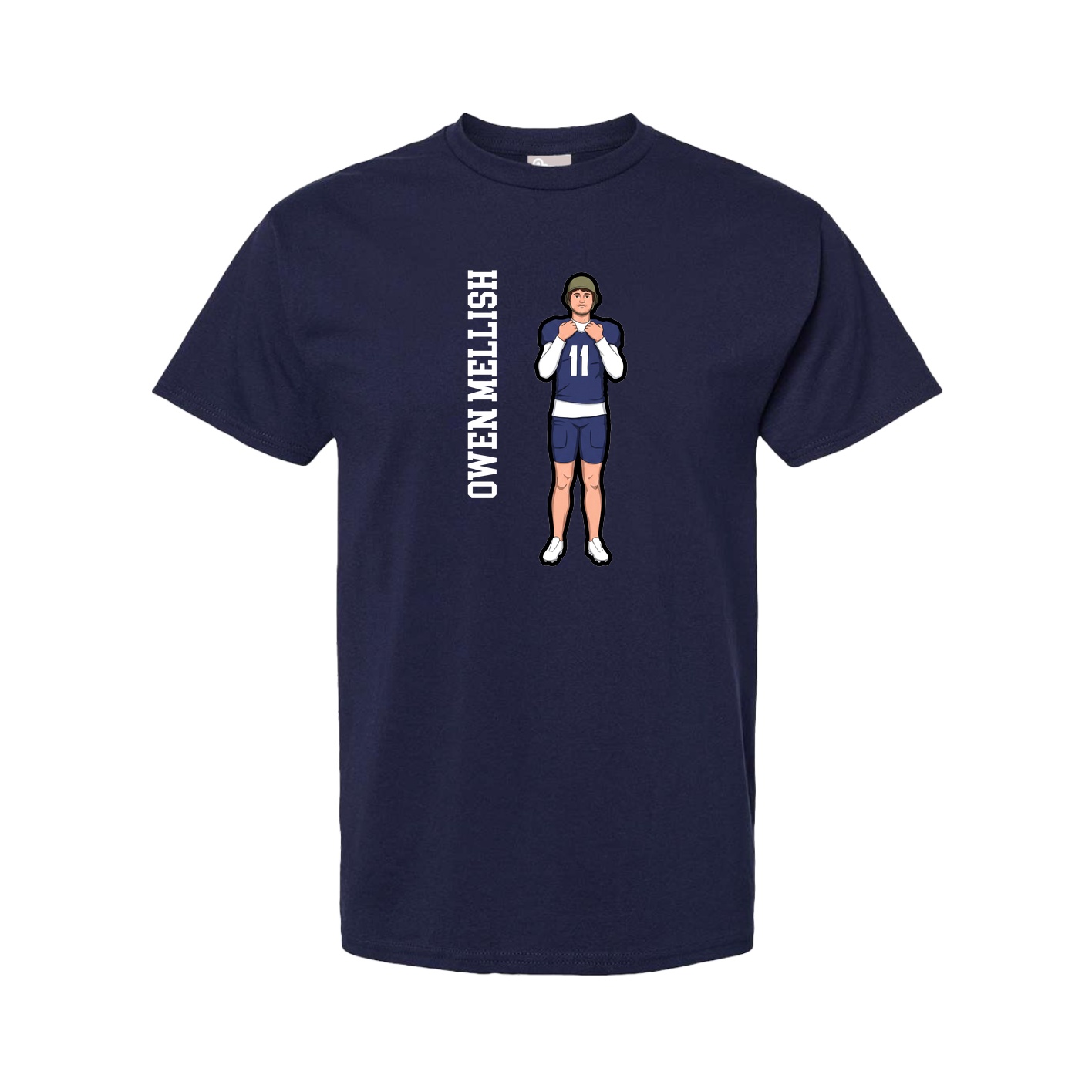 Youth Tee — Name Vertical in Navy