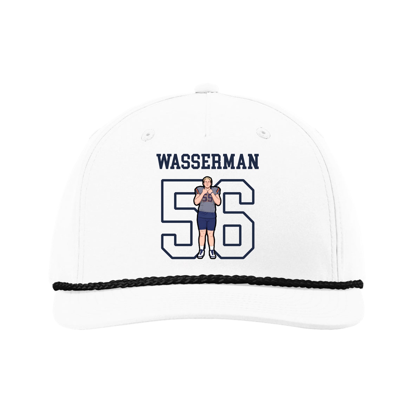 Five-Panel Classic Rope Cap — Shirsey in White