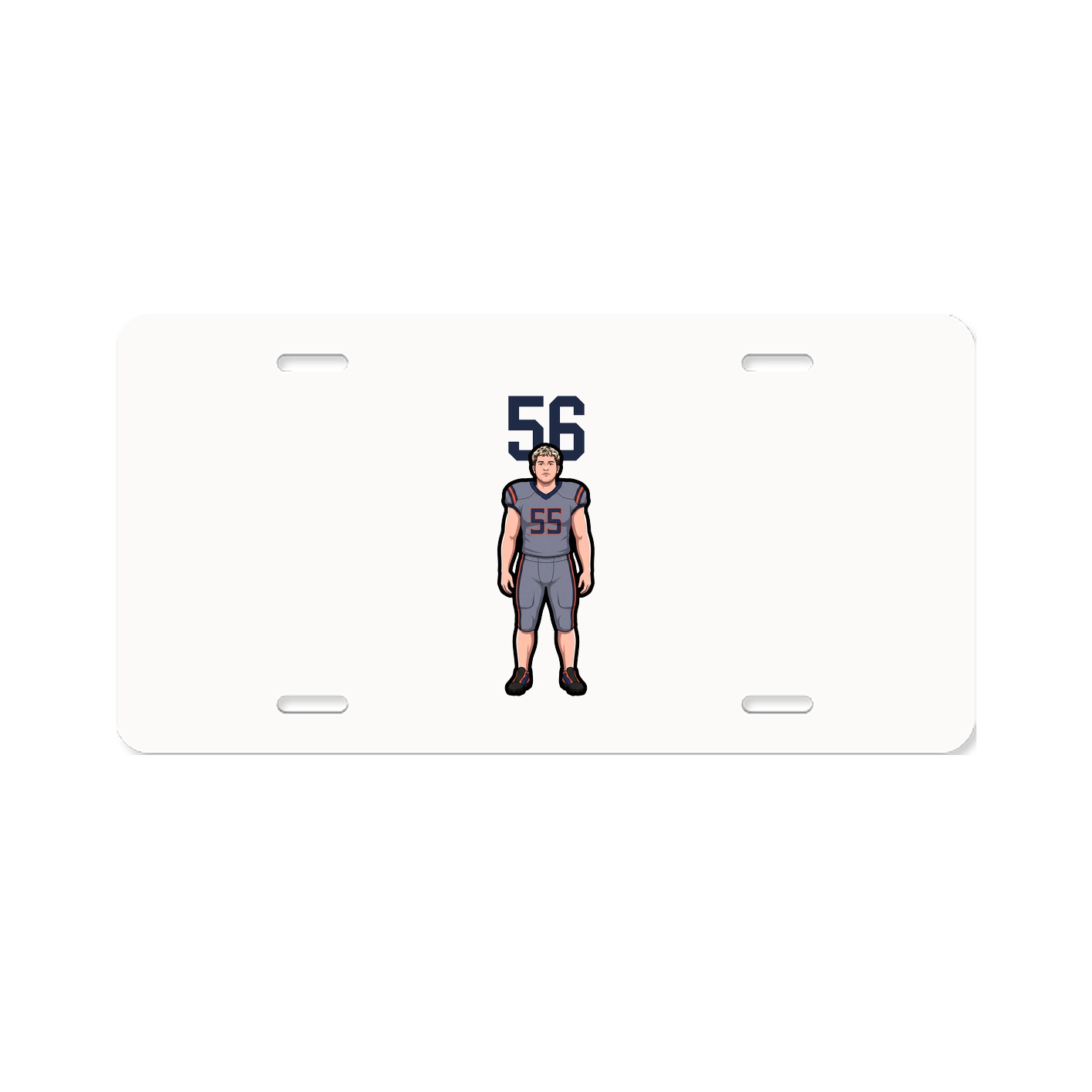 License Plate — Number Top in Classic