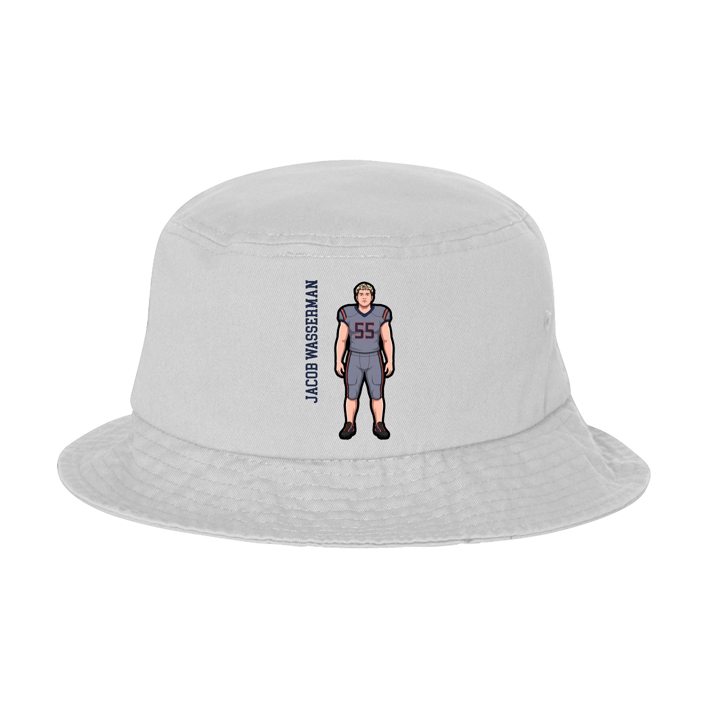 Bucket Cap — Name Vertical in White