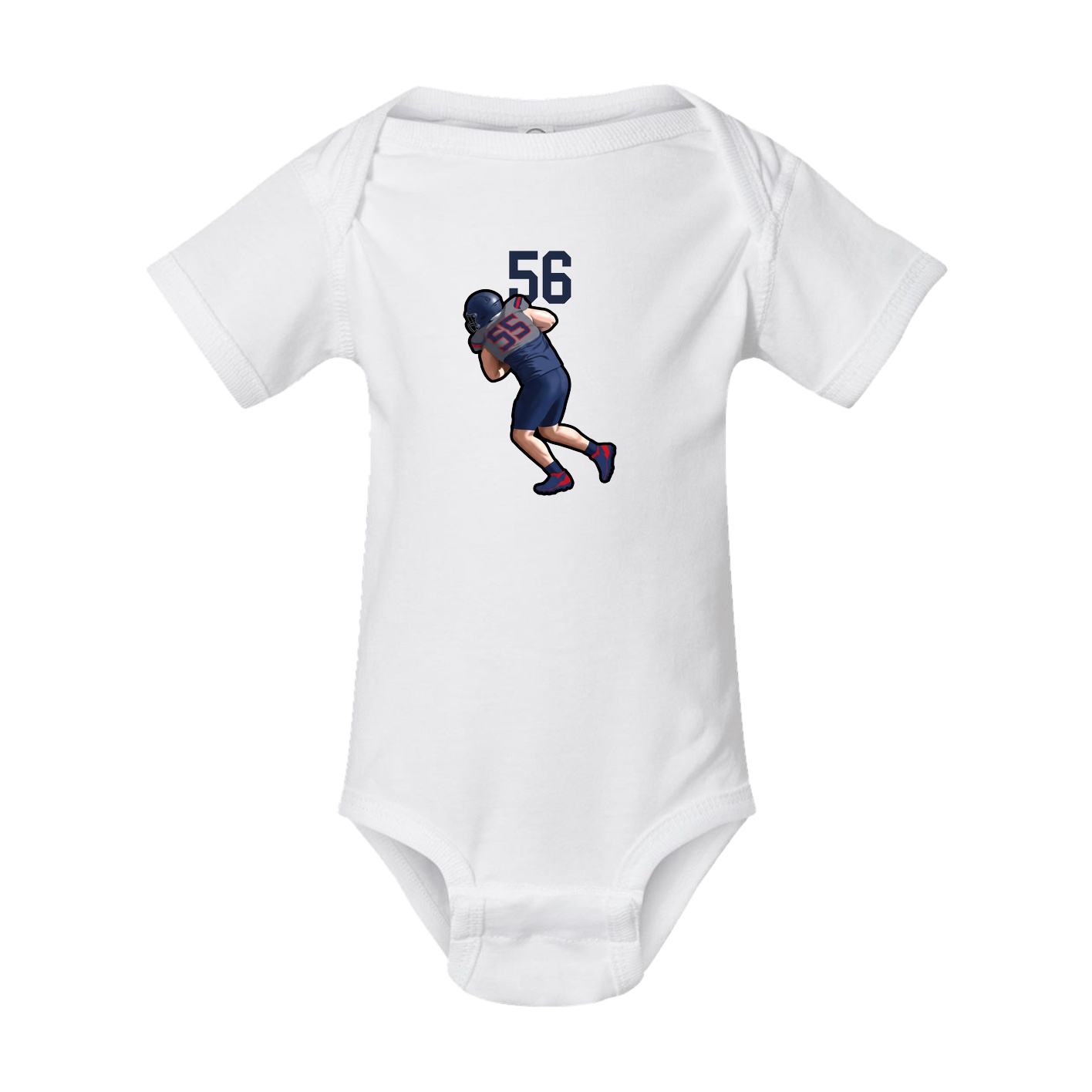 Baby Onesie — Number Top in White