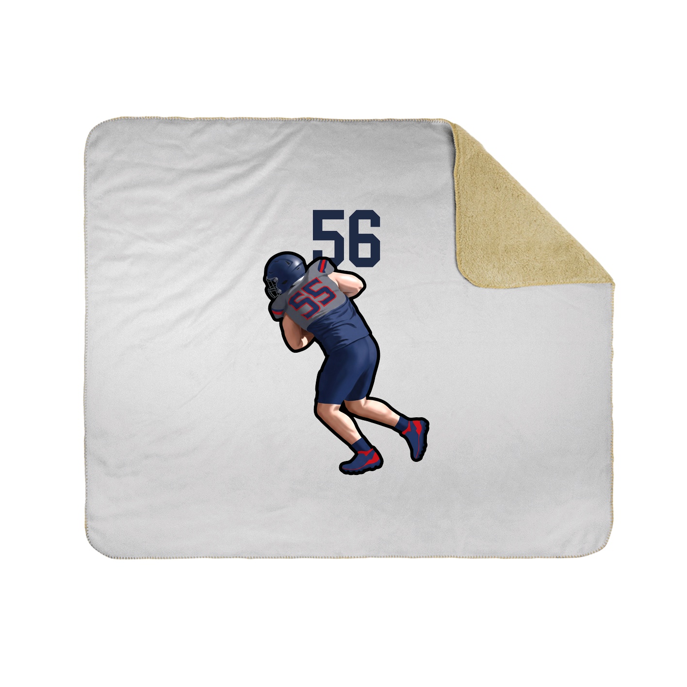 Throw Blanket — Number Top in White