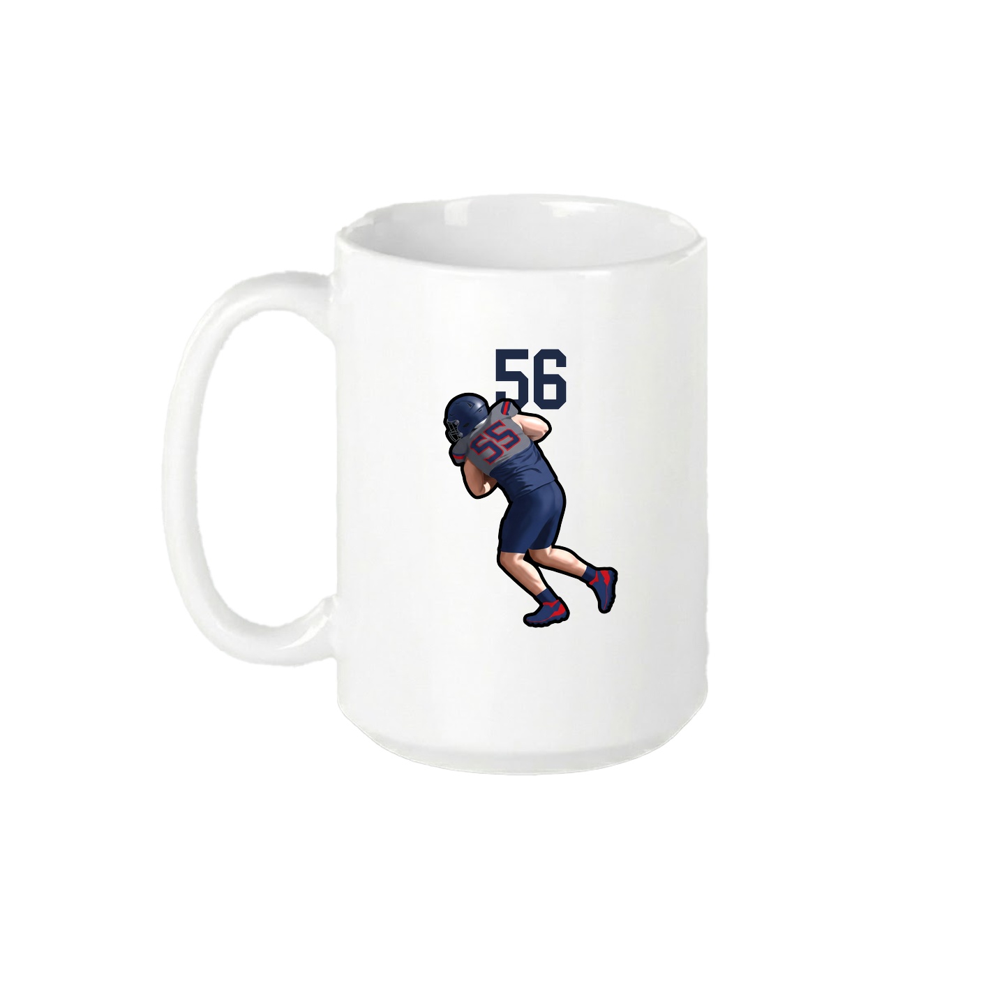 15oz Coffee Mug — Number Top in White