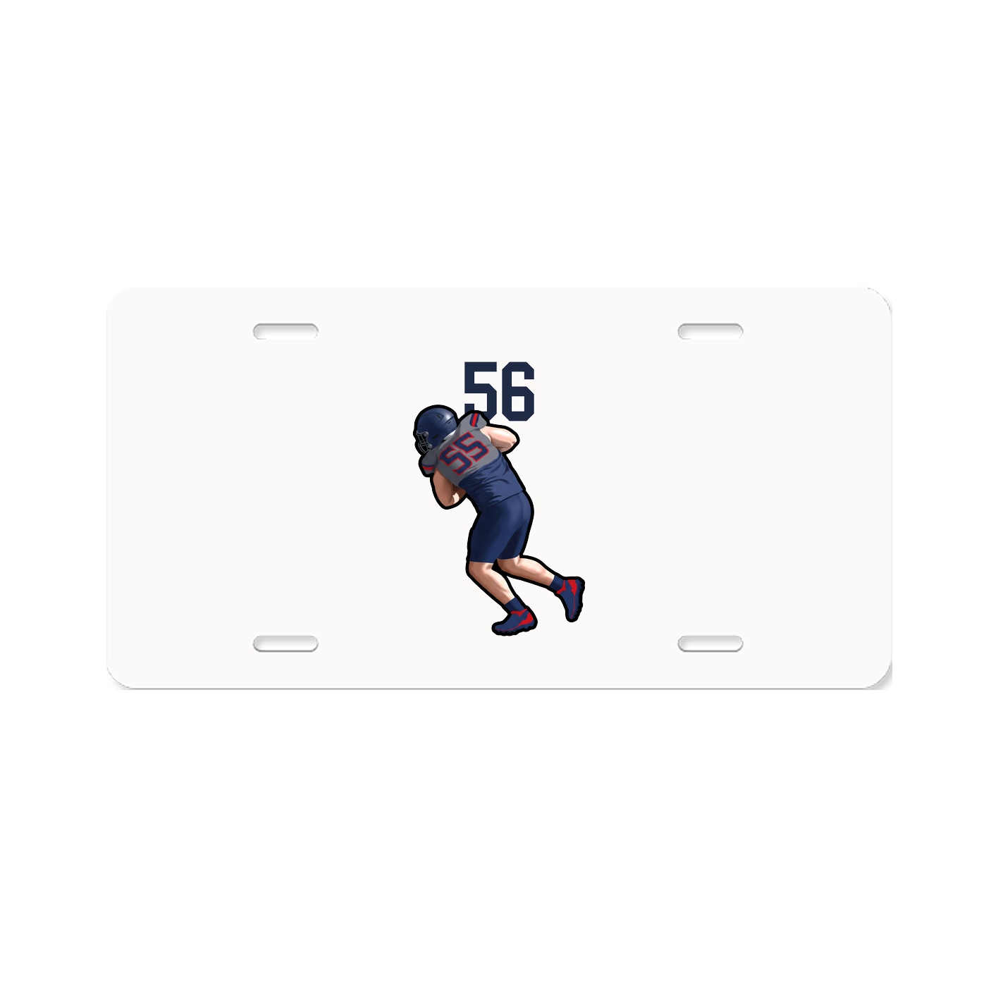 License Plate — Number Top in Classic