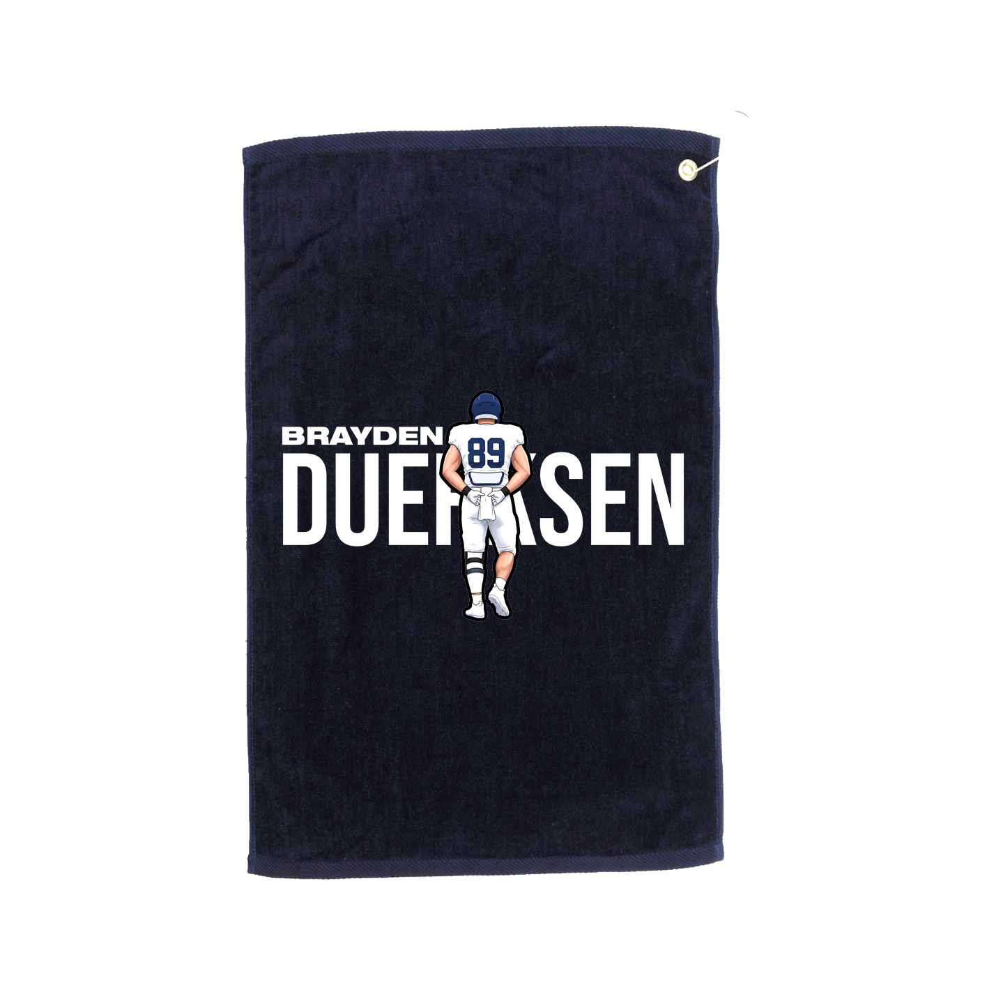 Golf Towel — Player Name in Navy