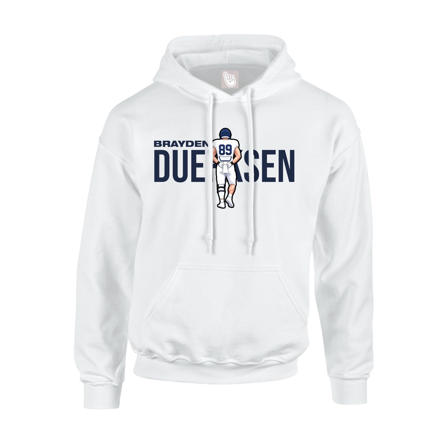 Youth Hoodie — Player Name in White