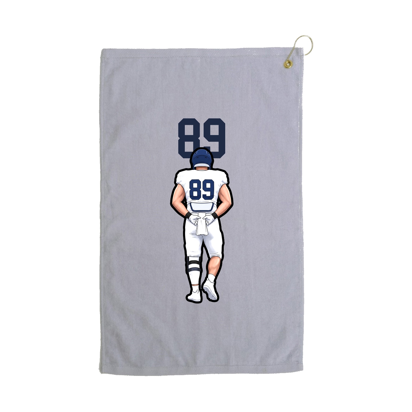 Golf Towel — Number Top in Grey