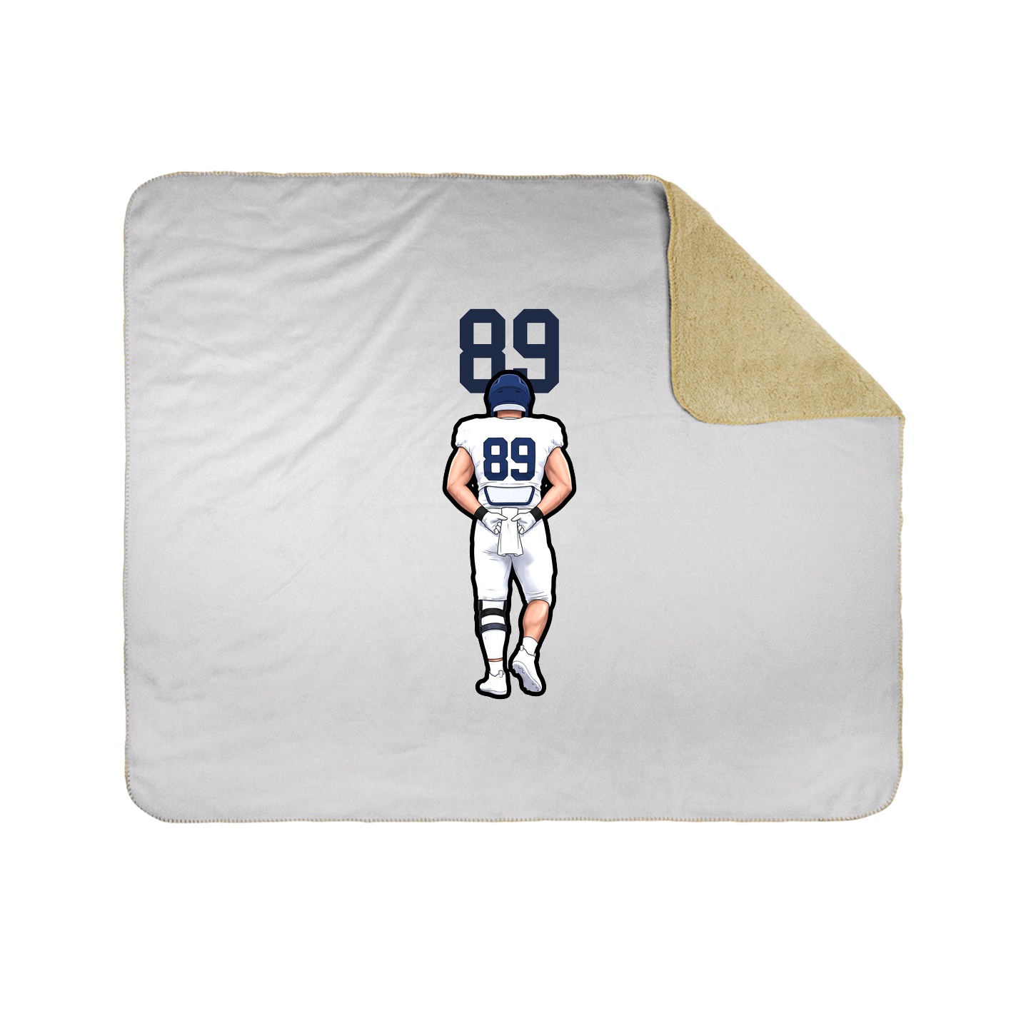 Throw Blanket — Number Top in White