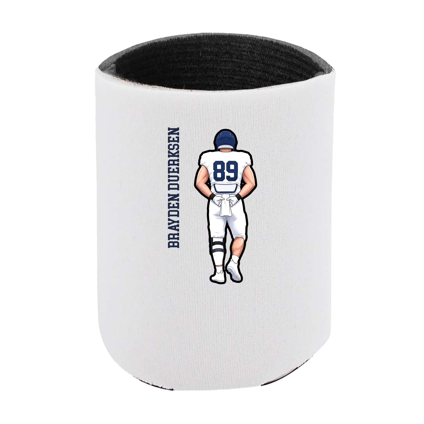 Can Holder — Name Vertical in White