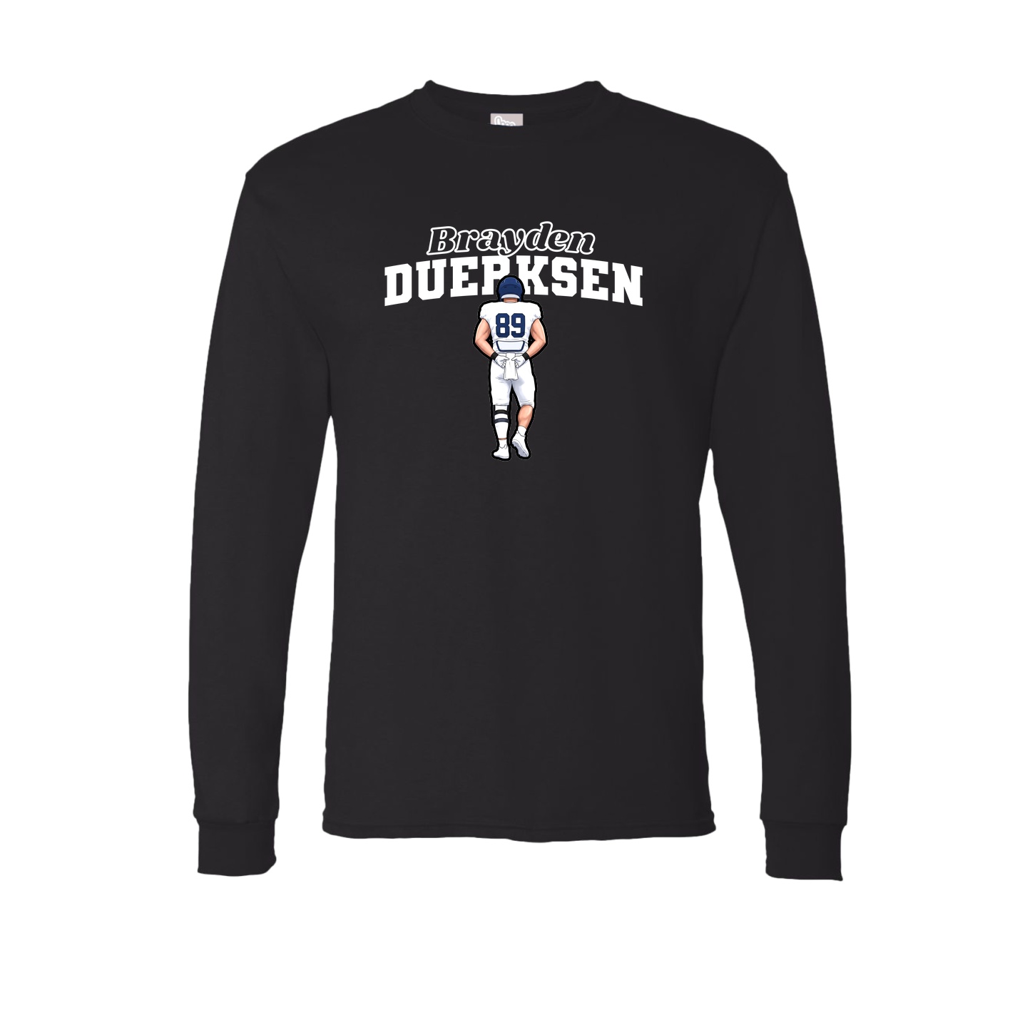 Long Sleeve Tee — Name Arch in Black